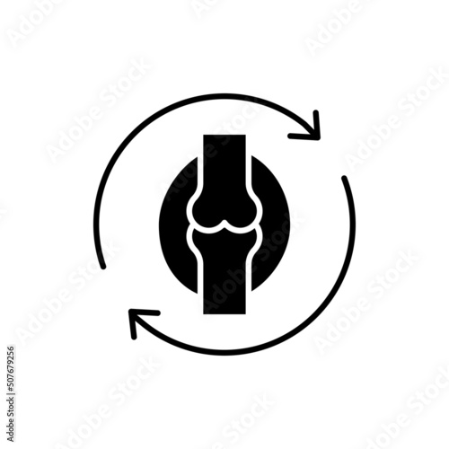 Joint transplant line icon. Isolated vector element.