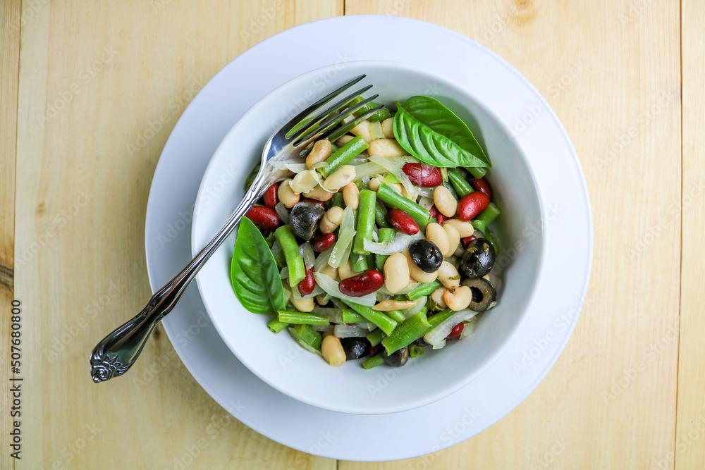Red & White Bean with Basil Salad Red & White Bean with Basil Salad