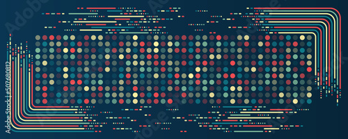 Visualization of Sorting data, Abstract processing of information flow. Vector database background. Filtering machine algorithms.