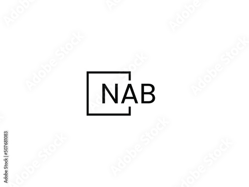 NAB letter initial logo design vector illustration