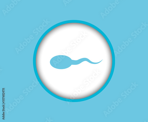 Spermatozoon sperm icon isolated on white background