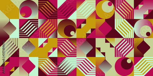 Retro Future Inspired Artwork Made With Abstract Vector Graphics And Geometric Shapes