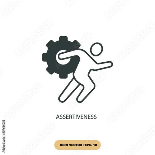 assertiveness icons  symbol vector elements for infographic web