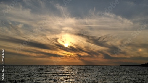 sunset on the beach