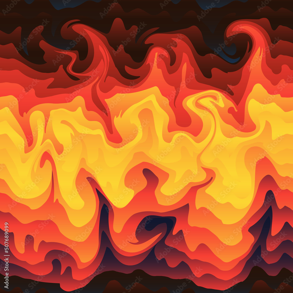 Flame curved line seamless texture Flame curved line seamless texture
