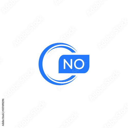 NO 2 letter design for logo and icon.NO monogram logo.vector illustration with black background.