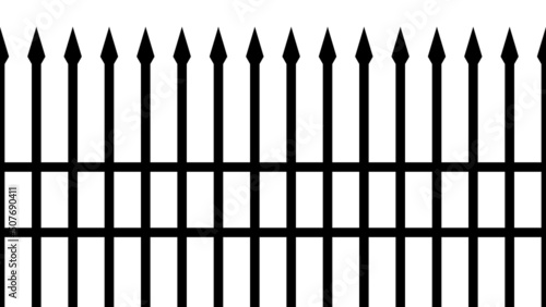 鉄柵のシルエットの背景