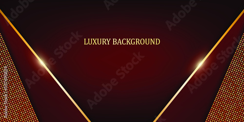 Red and gold luxury background. Vector illustration.