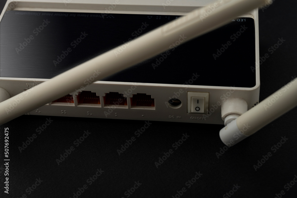 wifi router on the table. Data transfer. Internet wifi router on the table. Data transfer. Internet