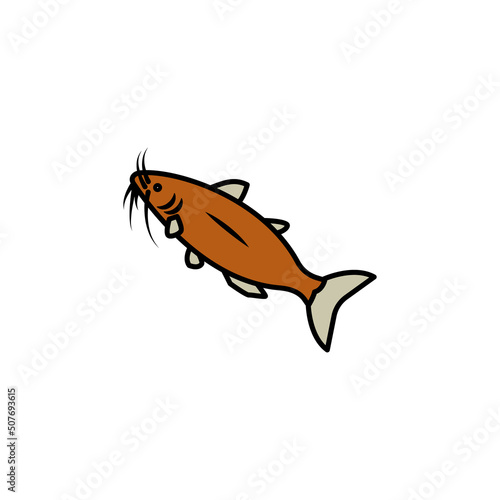 catfish line icon. signs and symbols can be used for web, logo, mobile app, ui, ux