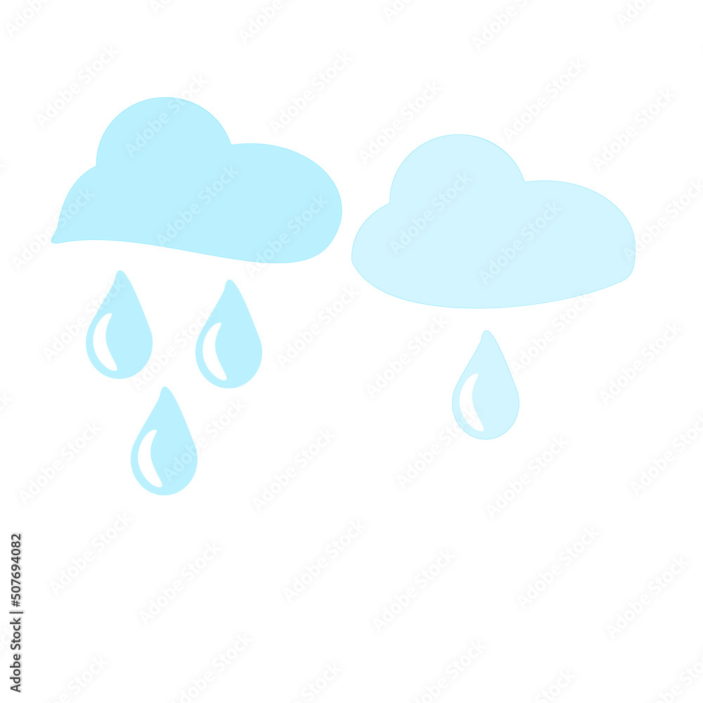 clouds and transparent water droplets isolated on a white background, design elements for web pages, template clouds and transparent water droplets isolated on a white background, design elements for web pages, template