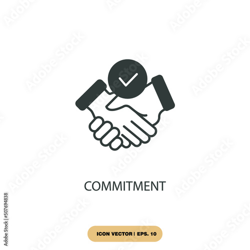commitment icons  symbol vector elements for infographic web