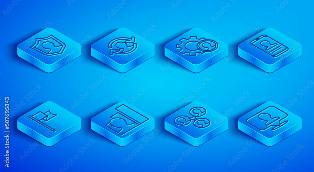 Set line User protection, Human resources, Head hunting, Productive human, Project team base, Mobile with resume, Location marker and person icon. Vector Set line User protection, Human resources, Head hunting, Productive human, Project team base, Mobile with resume, Location marker and person icon. Vector