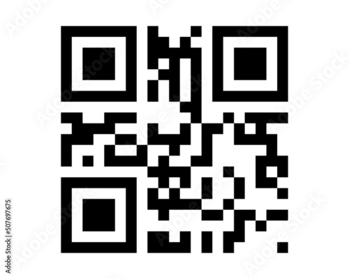 2D code pattern on isolated background. Code sample