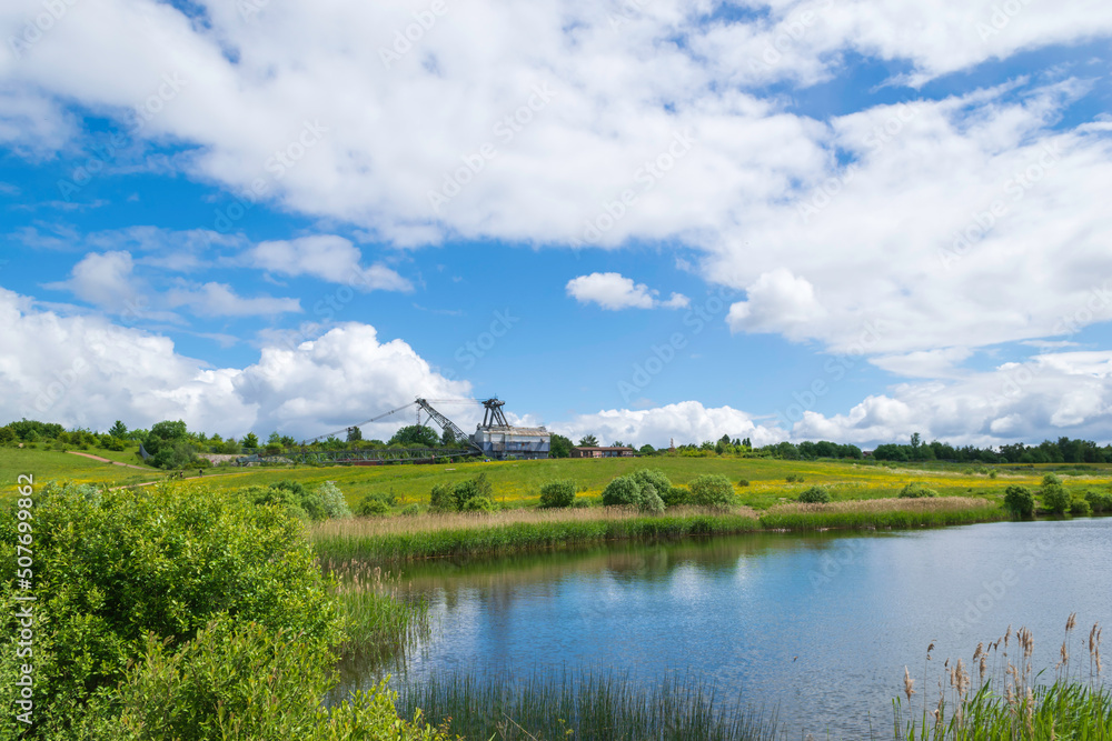 landscape with river and blue sky landscape with river and blue sky