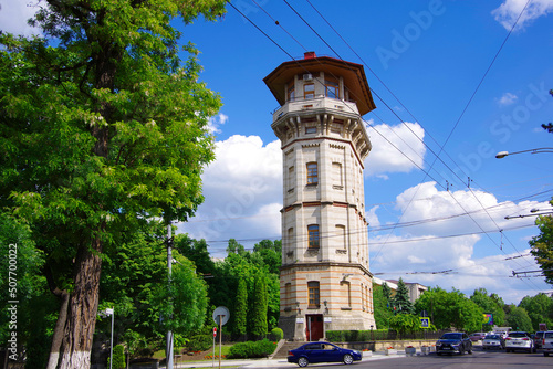 Fototapeta Moldova, Chisinau, 05.23.22. View of the old water tower.