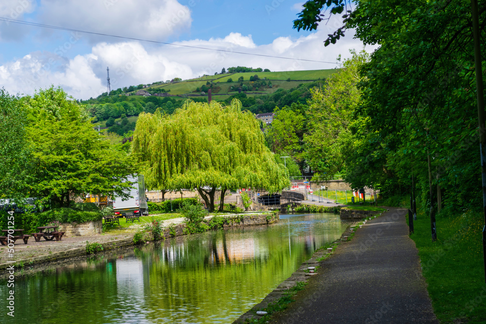 Canal in Halifax West Yorkshire Canal in Halifax West Yorkshire