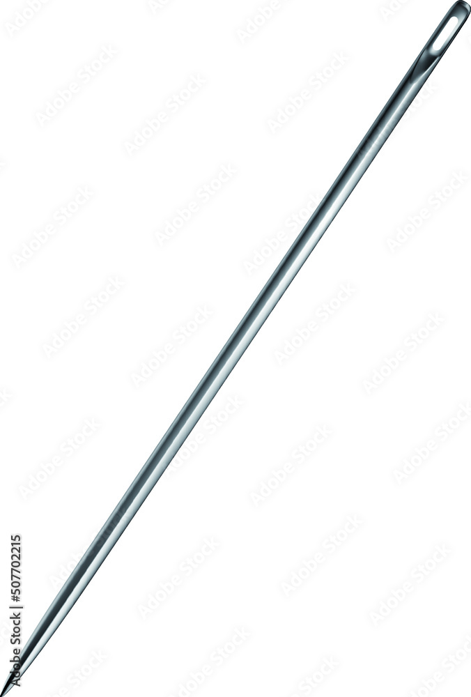 Needle for sewing on a white background. Vector EPS-10 Needle for sewing on a white background. Vector EPS-10