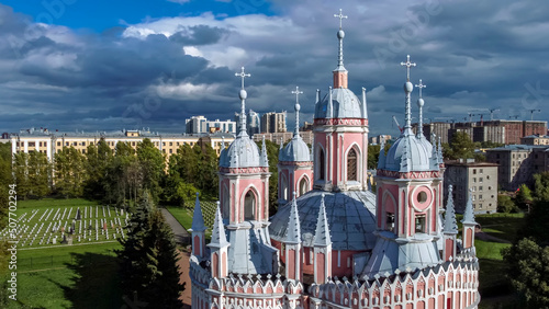 Chesme Church Of The Nativity Of John The Baptist In St. Petersburg. photo