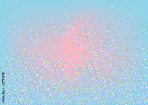 Soap foam. Detergent bath bubble and suds for bathtub. Shampoo.