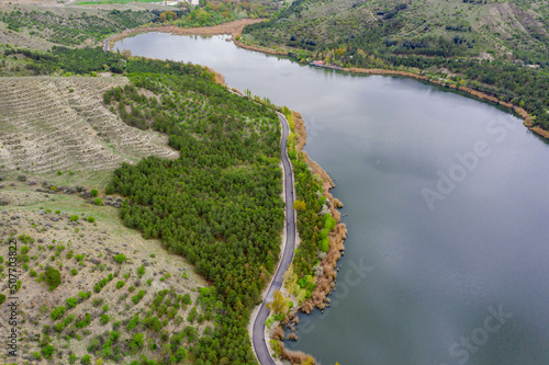 Aerial view of Eymir lake in Ankara,TURKEY. photo