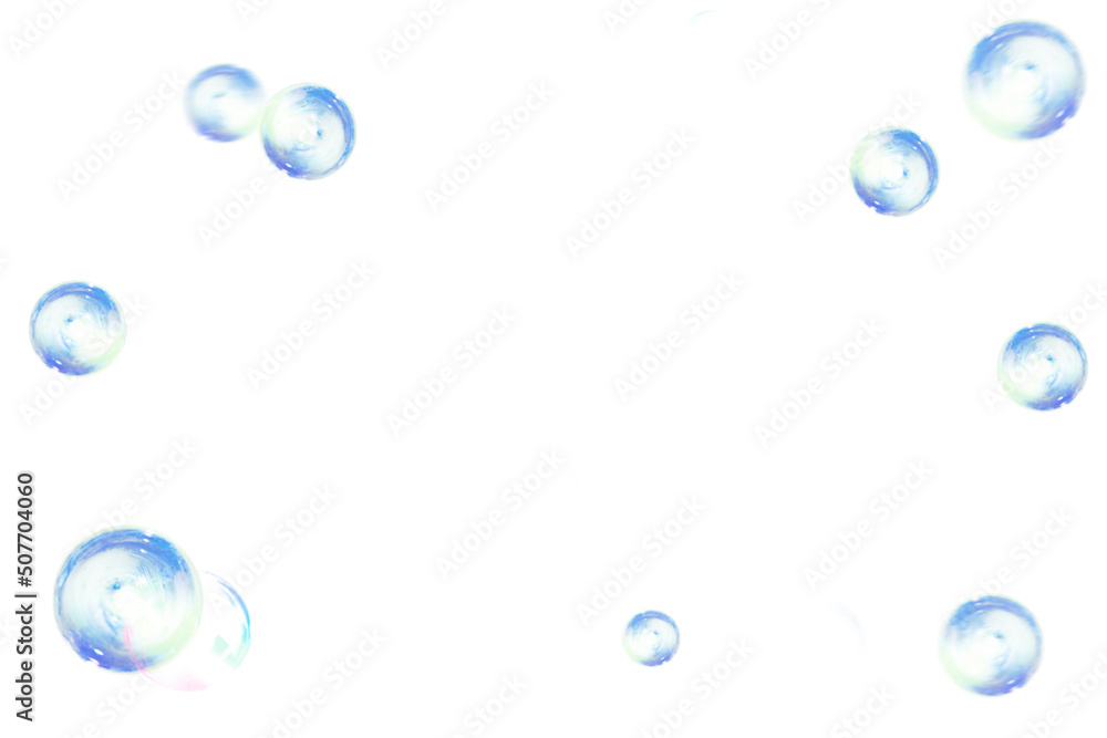 Bubbles Overlays, Realistic Soap air bubbles Photo effect