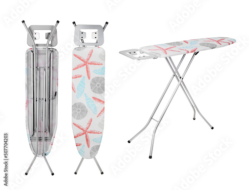 ironing board set isolated on white background