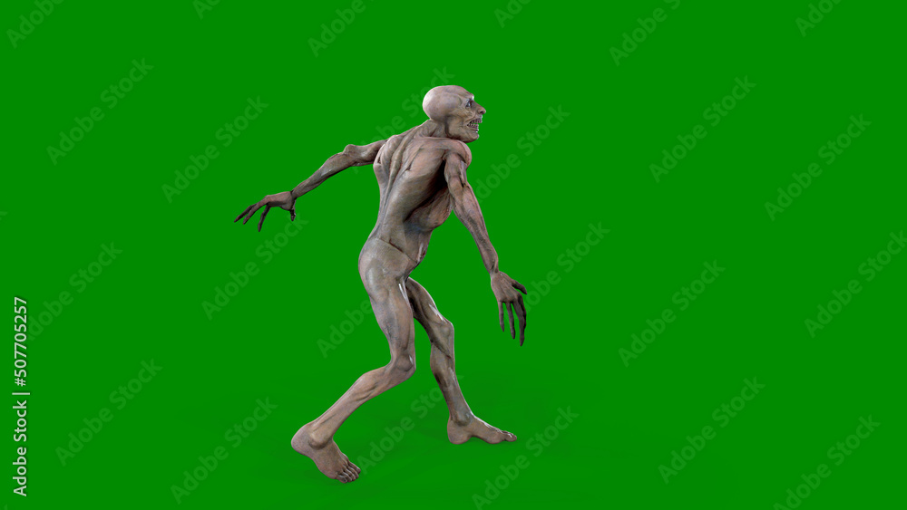 Fantasy character Zombie Undead in epic pose - 3D render on isolated background Fantasy character Zombie Undead in epic pose - 3D render on isolated background