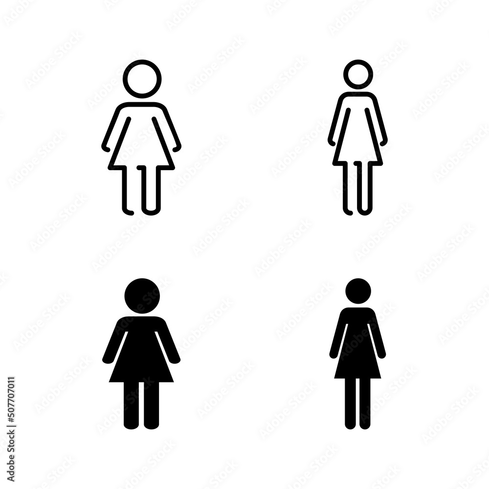 Female icons vector. woman sign and symbol Female icons vector. woman sign and symbol