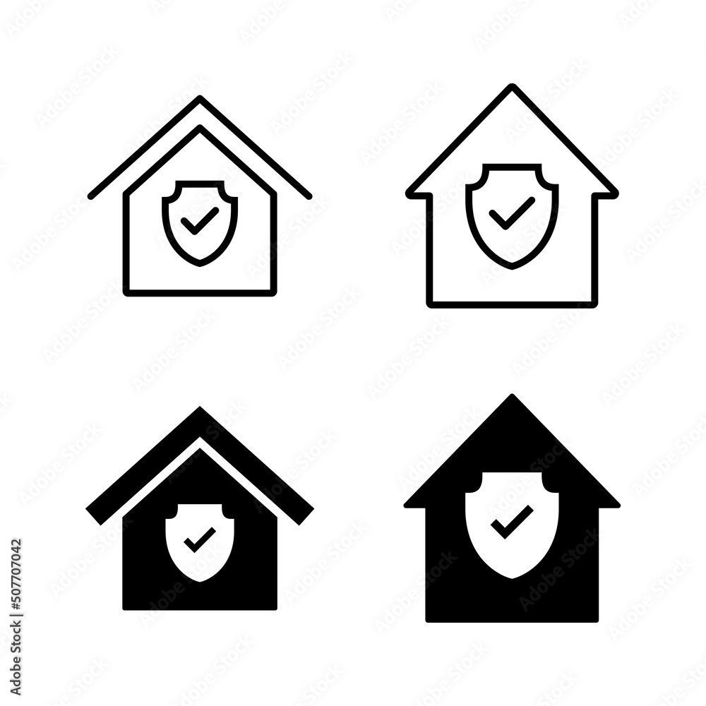 home insurance icons vector. home protection sign and symbol home insurance icons vector. home protection sign and symbol