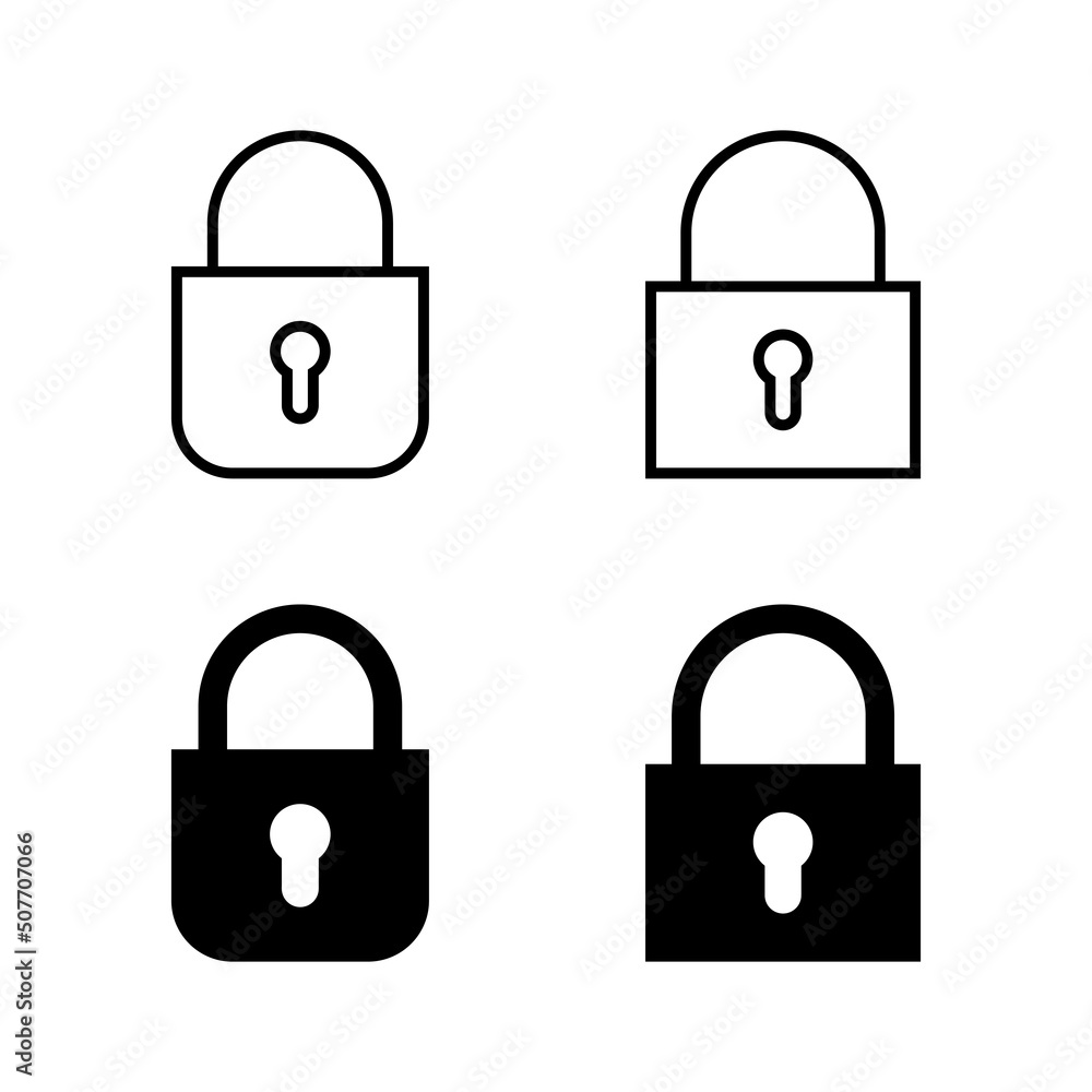 Lock icons vector. Padlock sign and symbol. Encryption icon. Security symbol Lock icons vector. Padlock sign and symbol. Encryption icon. Security symbol