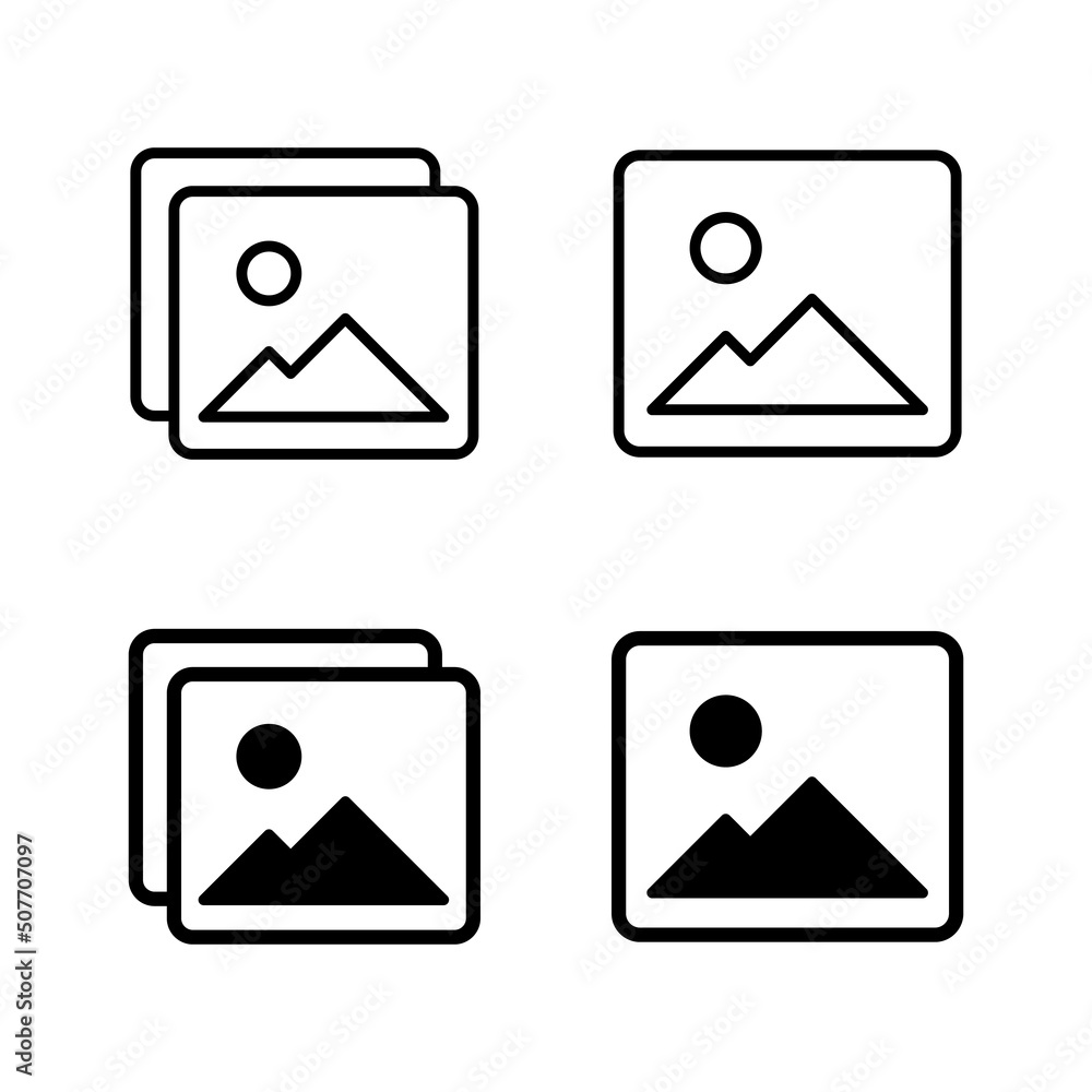 Picture icons vector. photo gallery sign and symbol. image icon Picture icons vector. photo gallery sign and symbol. image icon