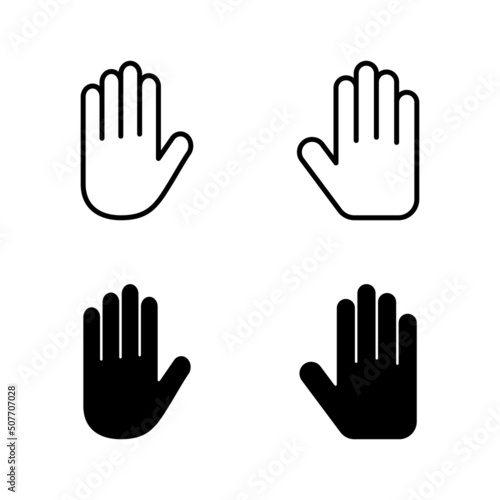 Hand icons vector. hand sign and symbol. palm