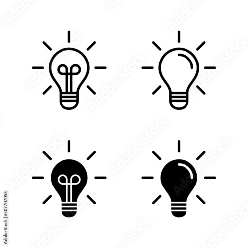 Lamp icons vector. Light bulb sign and symbol. idea symbol.