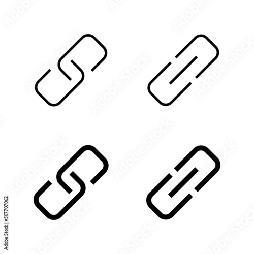 Link icons vector. Hyperlink chain sign and symbol © avaicon