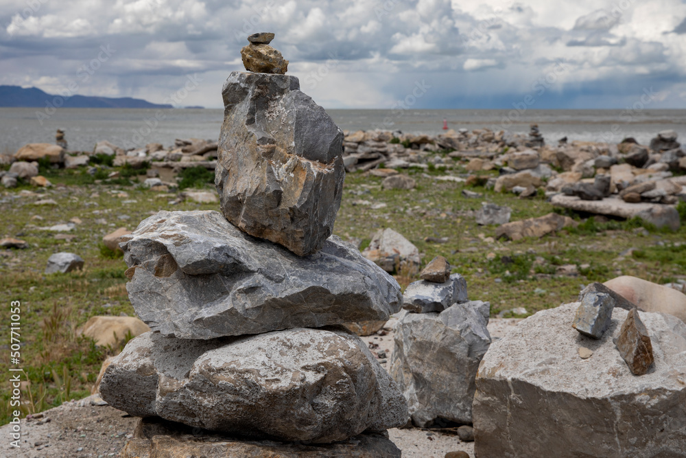 Zen rocks on Beach