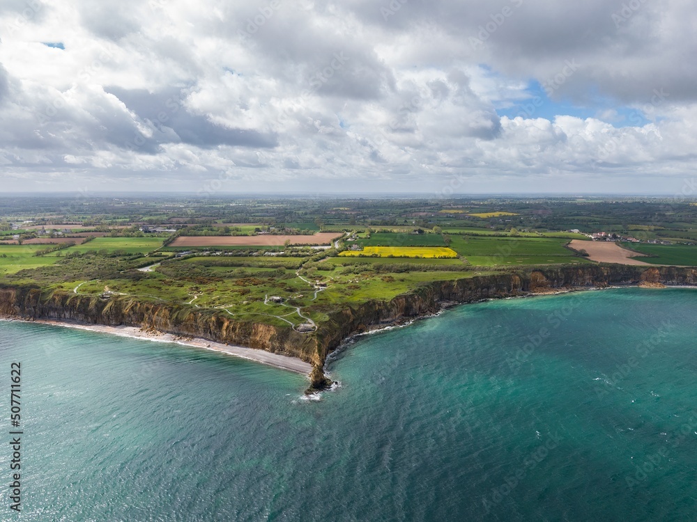 Photo of the pointe du Hoc - Historic site of the Normandy DDay during the WWII. 