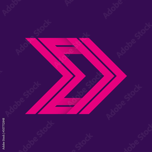 initial logo D or letter D logo, very suitable for a finance business logo or other business, can also be used as a game or technology community logo	