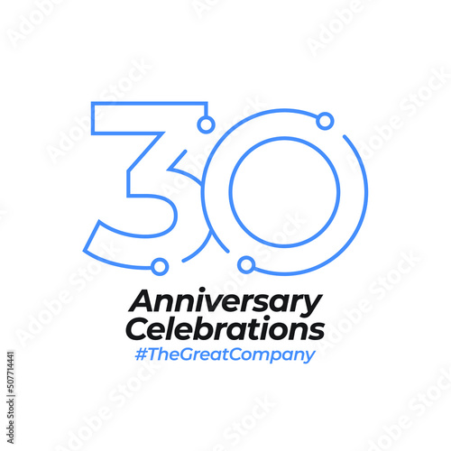 30 years anniversary logo celebrations concept
