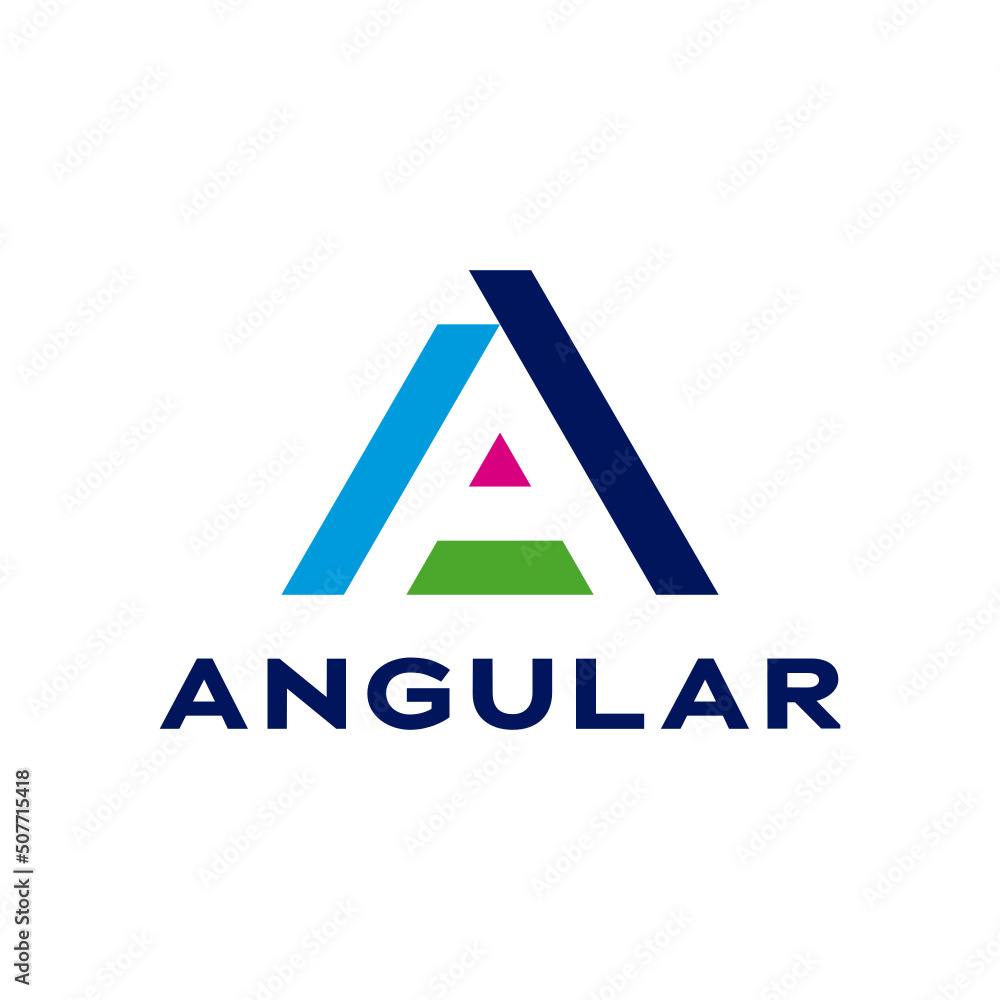 Letter A Monogram Logo - Angular Letter A Monogram Logo - Angular