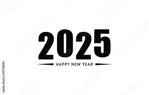 Happy New Year 2025. Happy New Year 2025 text design for Brochure design, card, banner