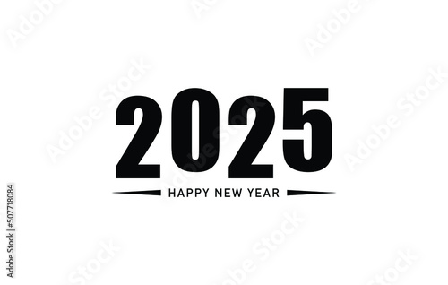 Happy New Year 2025. Happy New Year 2025 text design for Brochure design, card, banner © SISIRA