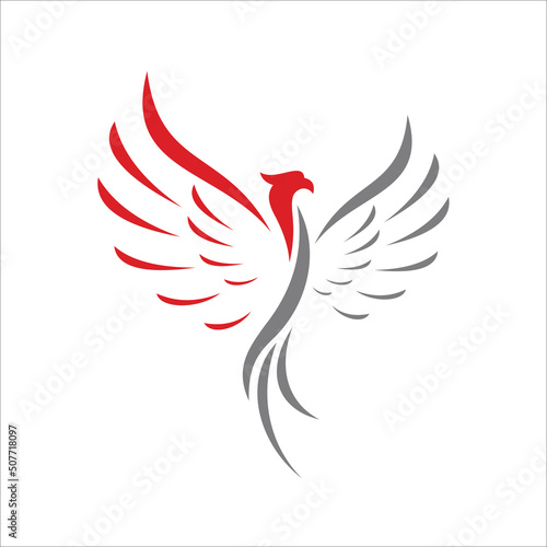 Abstract Eagle Phoenix Logo Design. Bird Phoenix Logo Design  Template Vector Illustrations © arti_studio