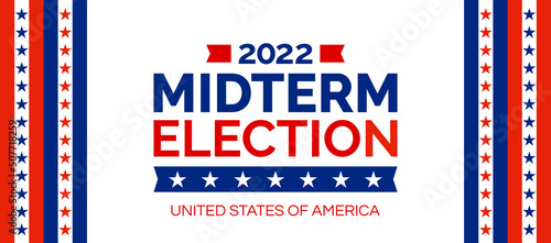 USA midterm election 2022  banner design vector illustration photo