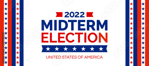 USA midterm election 2022  banner design vector illustration
