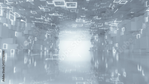 Portal or tunnel with white...