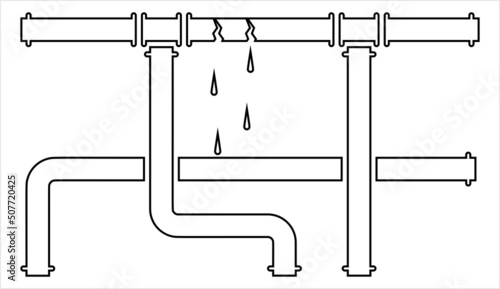 Broken Pipe Icon Y_2110002