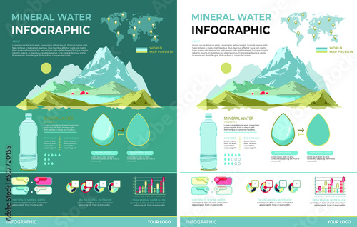 Mineral Water Infographic Illustration Light and Dark