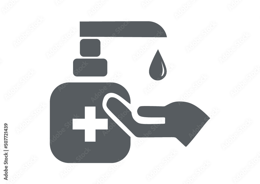 using handsanitiser illustration using handsanitiser illustration
