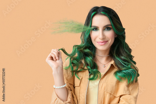 Beautiful young woman with ...